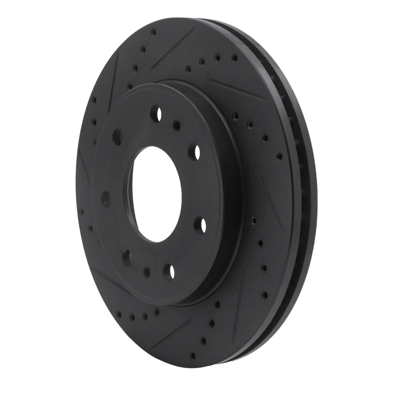 Ford F-150 Brake Rotor (1) - Front Left - R1 Concepts - Drilled & Slotted - Black - 2009